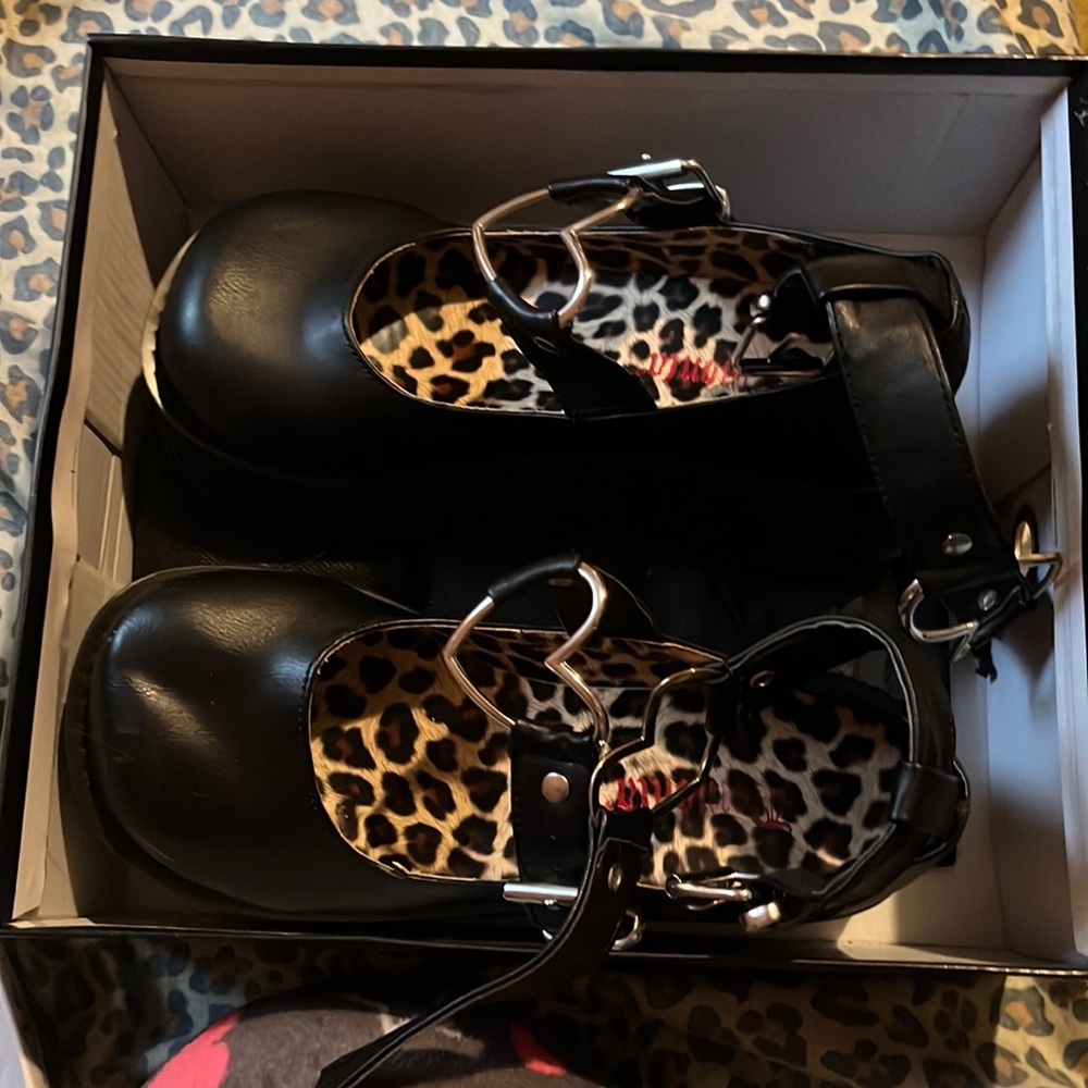 heart strap mary jane demonia platforms
